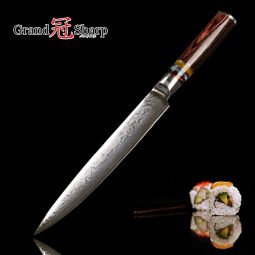 Couteau à Trancher Traditionnel Japonais  Damas 67 Couches 